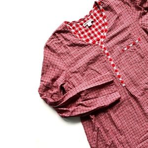 Pendleton Red Grey Plaid Flannel Nightshirt XL